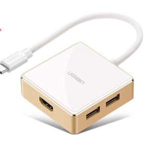 Cáp chuyển từ USB type C sang HDMI + USB 3.0, USB 2.0 sạc được cho Macbook cao cấp Ugreen 30441
