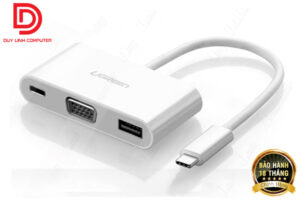 Cáp chuyển USB Type C sang VGA và USB 3.0 Ugreen UG-30376 chính hãng