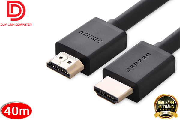 Cáp HDMI 1.4 40m Chính hãng Ugreen 40591 Hỗ trợ Ethernet, 4K, 2K có Chip khuếch đại