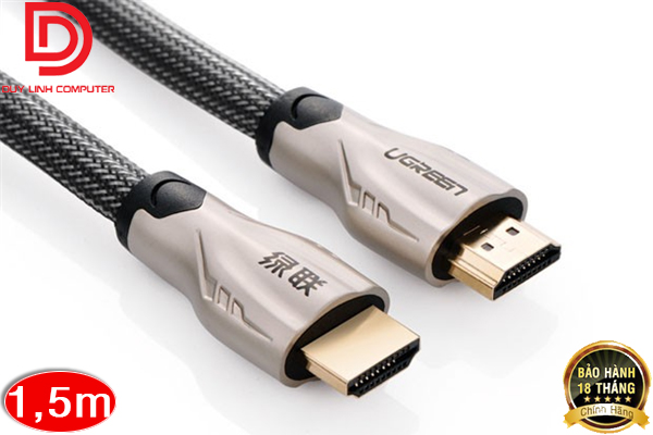 Cáp HDMI 1,5M bọc lưới, chống nhiễu chính hãng Ugreen 11190