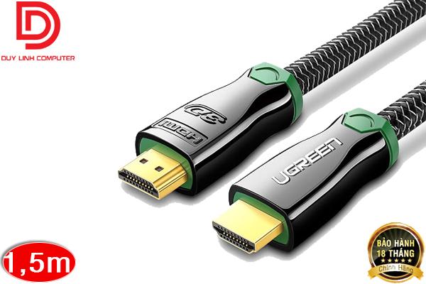 Cáp HDMI 1,5m Ugreen UG-10291 chính hãng hỗ trợ  3D 4K x 2K