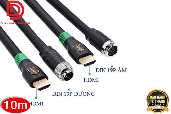 Cáp HDMI 10m chính hãng Ugreen UG-10287 cho công trình, dự án đi cáp ngầm chất lượng 4K*2K