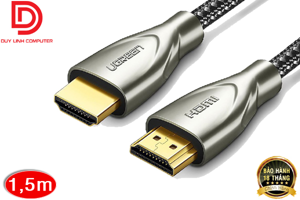 Cáp HDMI 2.0 hỗ trợ 4k Carbon dài 1,5m chính hãng Ugreen 50107