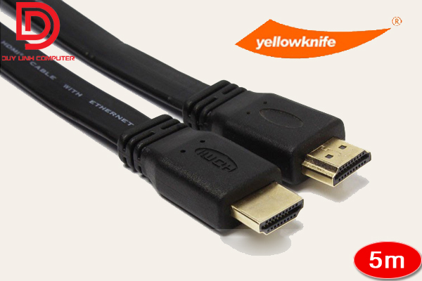 Cáp HDMI 5m YellowKnife chính hãng. Loại dẹt mỏng