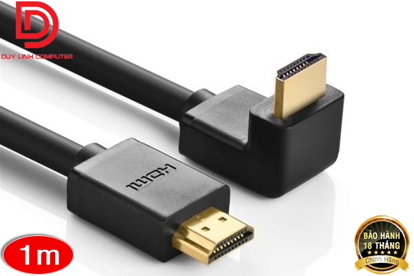 Cáp HDMI to HDMI dài 1,5m bẻ xuống góc vuông 90 độ Ugreen 11109