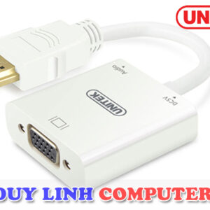 Cáp HDMI to VGA chính hãng Unitek Y-6333 tích hợp nguồn và chân Audio