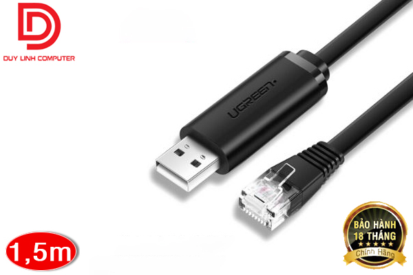 Cáp lập trình Console USB to RJ45 Ugreen 50773 dài 1,5m chính hãng