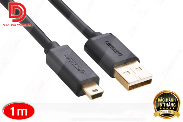 Cáp Mini USB to USB 2.0 mạ vàng dài 1m chính hãng Ugreen 10355