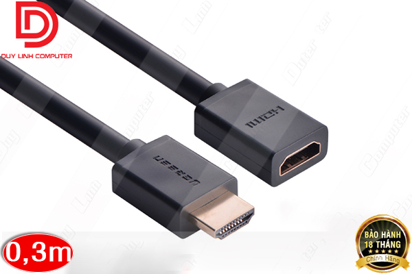 Cáp nối dài HDMI tròn 0.3M chính hãng Ugreen 10139