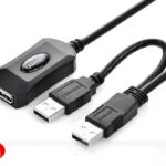Cáp nối dài USB 2.0 10M có nguồn phụ chính hãng Ugreen 20214