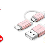 Cáp Sạc Điện Thoại 2 Trong 1 Micro USB và Type C Ugreen 30542