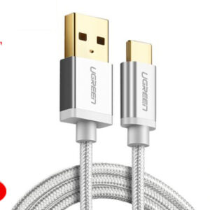 Cáp sạc USB 2.0 to Type C dài 2m Ugreen 20814 bọc nylon cao cấp