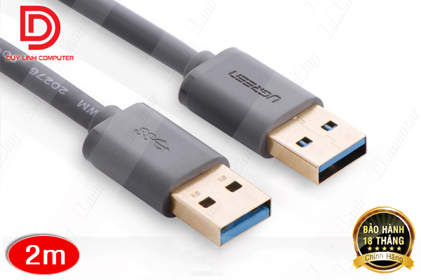 Cáp USB 3.0 hai đầu đực dài 2m chính hãng Ugreen 10371