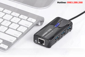 Cáp USB 3.0 to Lan Gigabit 10/100/1000 + 3 Cổng USB 3.0 Ugreen 20265
