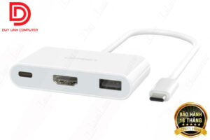 Cáp USB 3.1 Type C chuyển sang HDMI và USB 3.0  Ugreen UG-30377 chính hãng