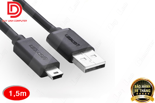 Cáp USB Mini 2.0 dài 1,5m chính hãng Ugreen UG-10338