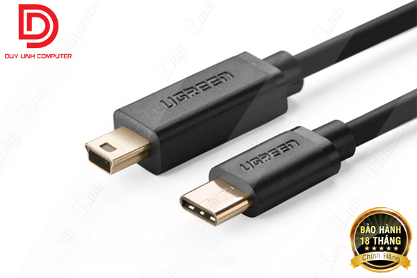 Cáp USB Type C sang Mini USB 2.0 dài 1,5M chính hãng Ugreen 30186