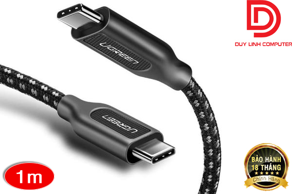 Cáp USB Type C to USB Type C Ugreen 50224 dài 1m lõi hợp kim