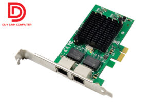 Card PCI Express x1 to 2 cổng lan RJ45 tốc độ 10/100/1000Mbps chip set intel JL82575