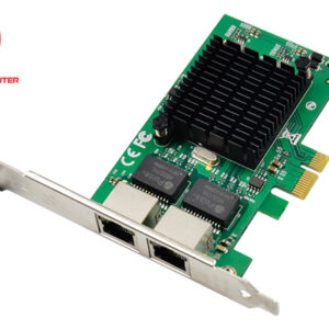 Card PCI Express x1 to 2 cổng lan RJ45 tốc độ 10/100/1000Mbps chip set intel JL82575
