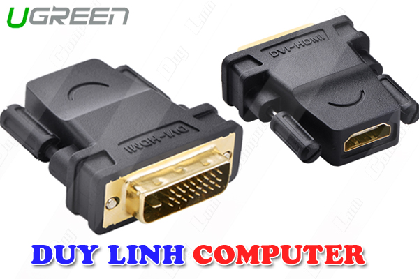 Đầu chuyển đổi DVI (24+1) sang HDMI (âm) Ugreen 20124 chính hãng