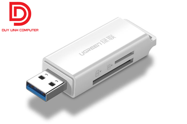 Đầu đọc thẻ nhớ SD/TF Ugreen 40753 chuẩn USB 3.0 chính hãng