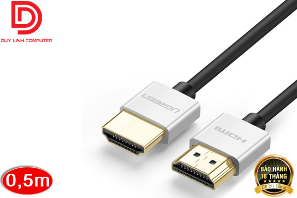 Dây cáp HDMI 2.0 dài 0.5m chính hãng Ugreen 30475 hỗ trợ 4K