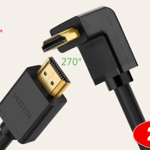 Dây cáp HDMI tròn bẻ góc dài 2m chính hãng Ugreen 10121