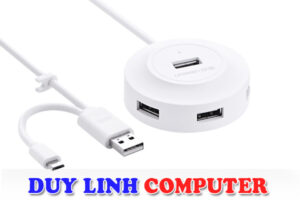 Hub chia USB 2.0 Ugreen 20271 4 cổng tích hợp  OTG
