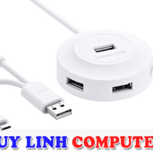 Hub chia USB 2.0 Ugreen 20271 4 cổng tích hợp  OTG