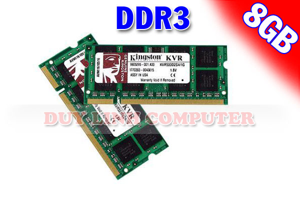 Ram Laptop DDR3 / 8gb chính hãng Kingston