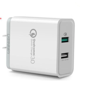 Sạc nhanh hỗ trợ 2 cổng QuickCharge 3.0 Chính hãng Ugreen 30563