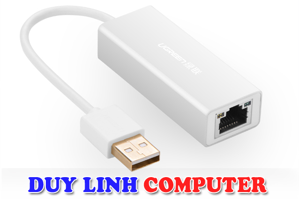 USB 2.0 to LAN 10/100Mbps Ugreen 20257 Vỏ bạc cao cấp