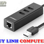 USB Lan tích hợp Hub USB 2.0 3 cổng Ugreen 30301, 30299 chính hãng