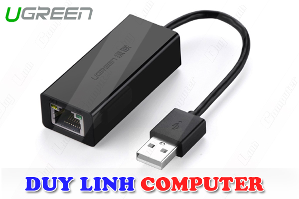 USB to Lan chính hãng Ugreen UG-20254 hỗ trợ Macbook, Windows 10/100Mbps