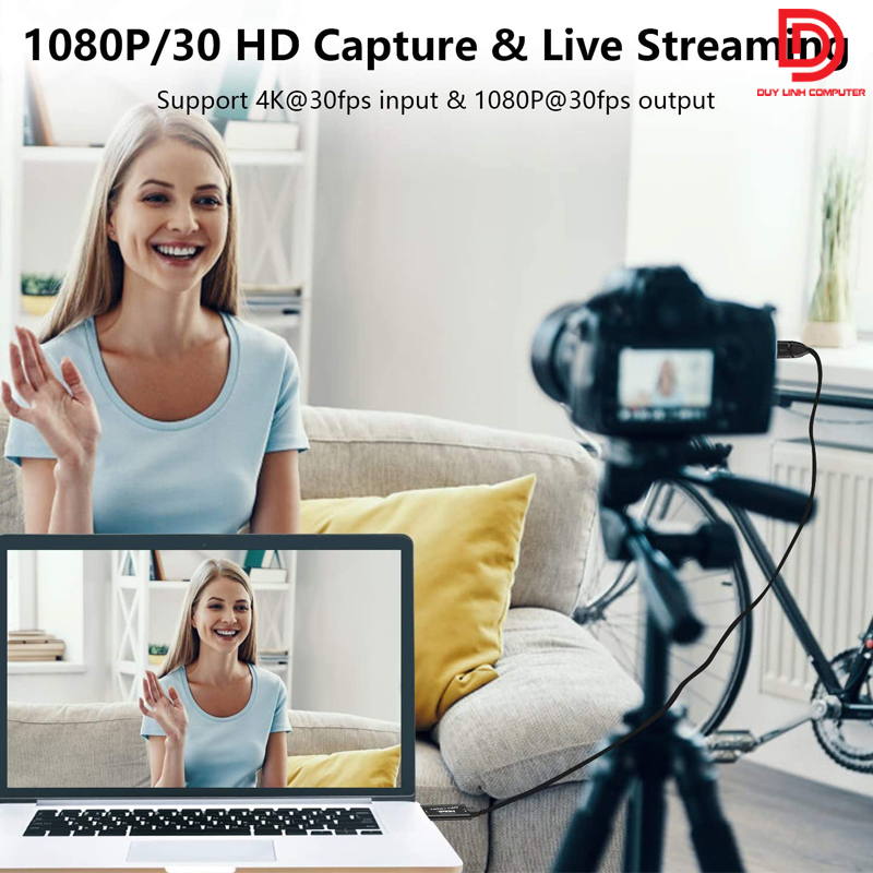 HDMI Video Capture ghi hinh tu may quay qua USB 2.0 HD1080P 6