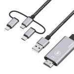 Cap chuyen 3 trong 1 Lightning Type C Micro USB to HDMI Onten 7539 0 1