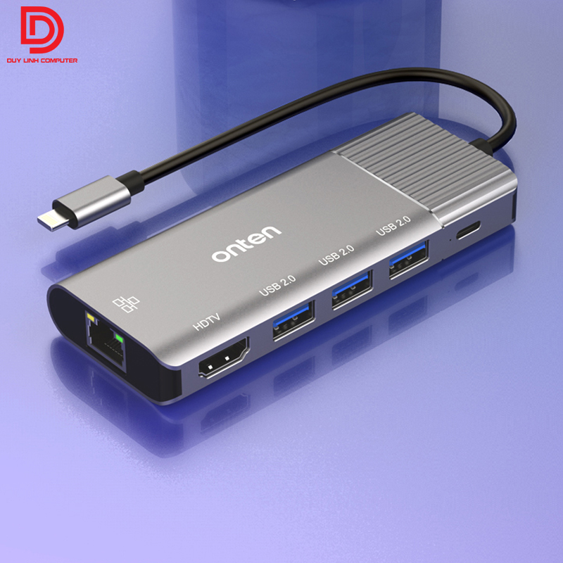 Cap chuyen Lightning to HDMI USB Lan ho tro sac Onten 79591 1