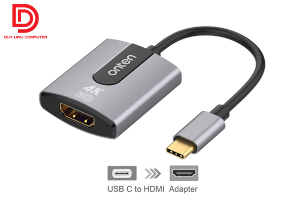 Cap chuyen USB Type c to HDMI Onten 91185 ho tro 4K 60hz 0