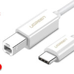 Cap may in USB Type C dai 1m mau trang Ugreen 40560 chinh hang 0