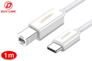 Cap may in USB Type C dai 1m mau trang Ugreen 40560 chinh hang 0