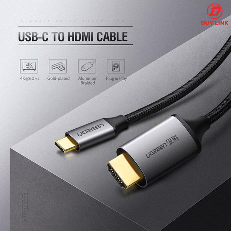 Cap USB Type C to HDMI dai 3m Ugreen 50766 ho tro 4k 60Hz 1