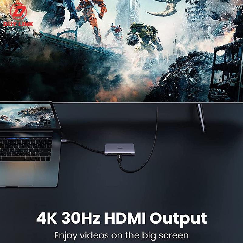 Hub USB Type C 7 in 1 to HDMI USB 3.0 Lan doc the Ugreen 50852 2