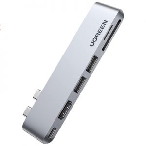 Hub dual USB Type C to HDMI, USB 3.0, đọc thẻ SD/TF, Type C Ugreen 80856