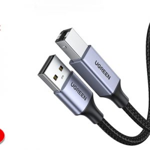 Cáp máy in đầu nhôm dây bện lưới chống nhiễu dài 3m Ugreen 80804