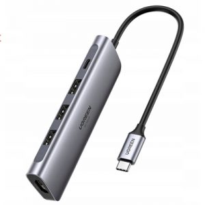 Hub USB Type C 5 in 1 to HDMI, USB 3.0, PD USB C chính hãng Ugreen 70495