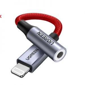 Cáp chuyển đổi giắc cắm iPhone Lightning sang 3.5mm chipset MFI Ugreen 70507 chính hãng