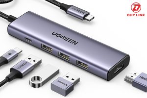 Hub USB TypeC 5 in 1 to HDMI 4K USB 3.0 USBC PD 100W Ugreen 15596 0