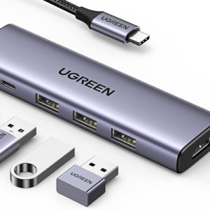 Hub USB Type C 5 in 1 to HDMI 4K, USB 3.0, USB C PD 100W Ugreen 15596