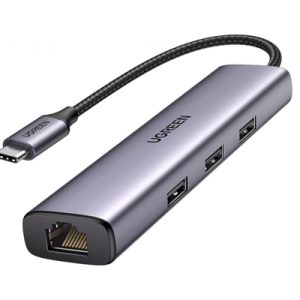 Hub USB Type C to 3 cổng USB 3.0 + Lan Ugreen 60600 tốc độ 1000Mbps